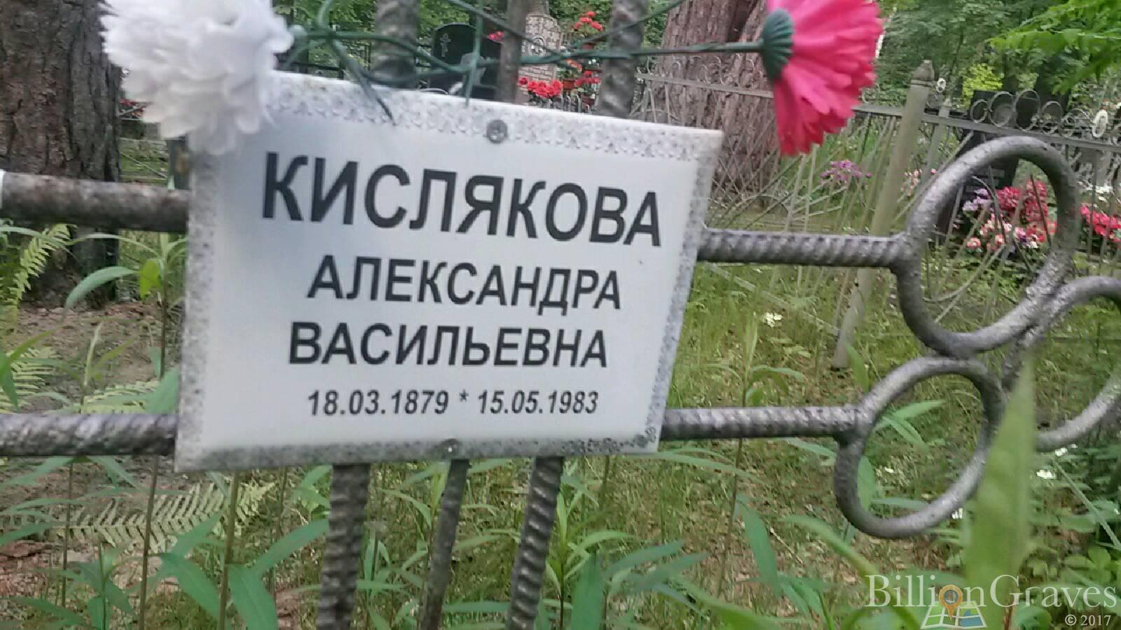 Кислякова Александра Васильевна