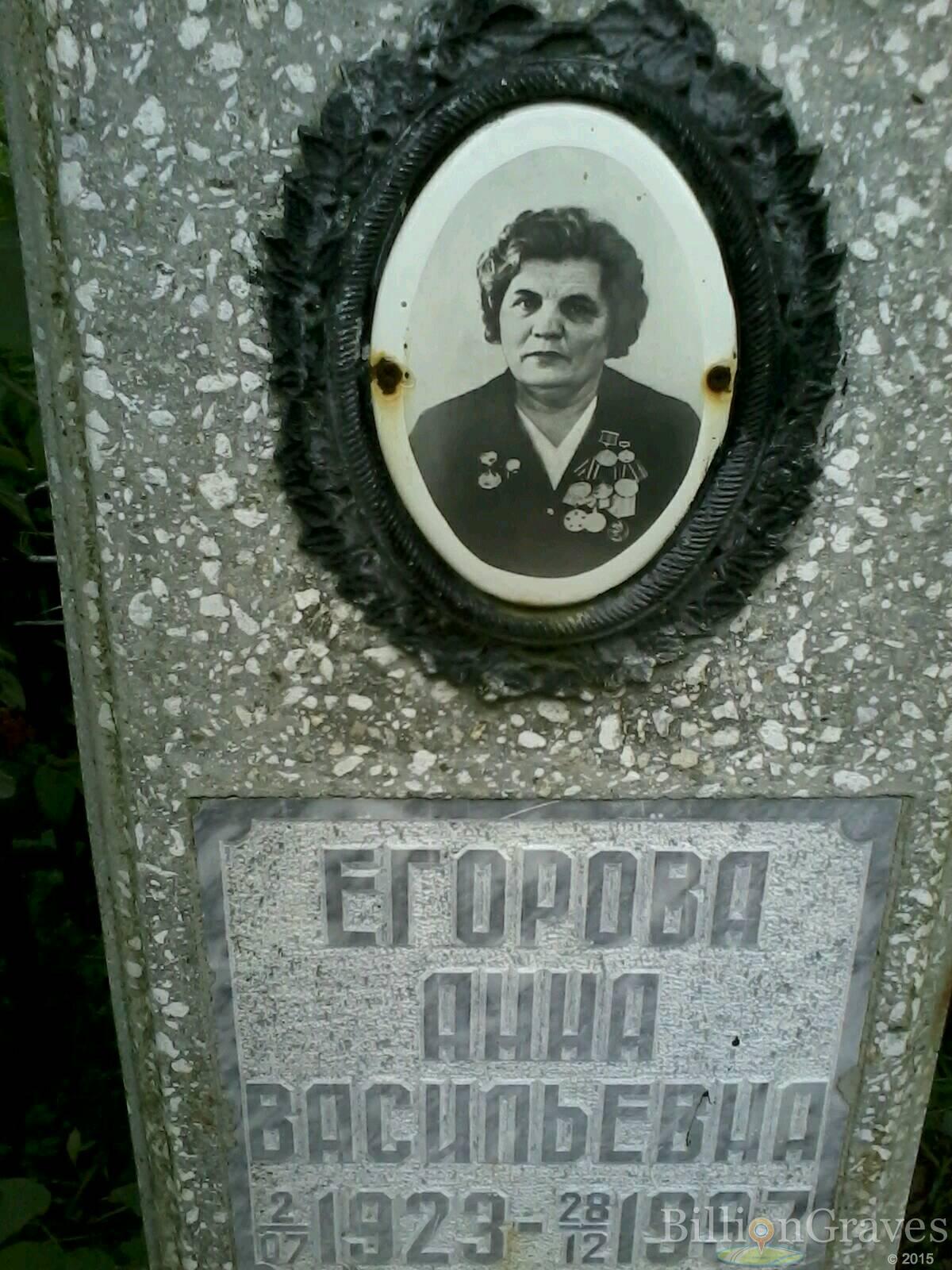 Егорова Анна Васильевна
