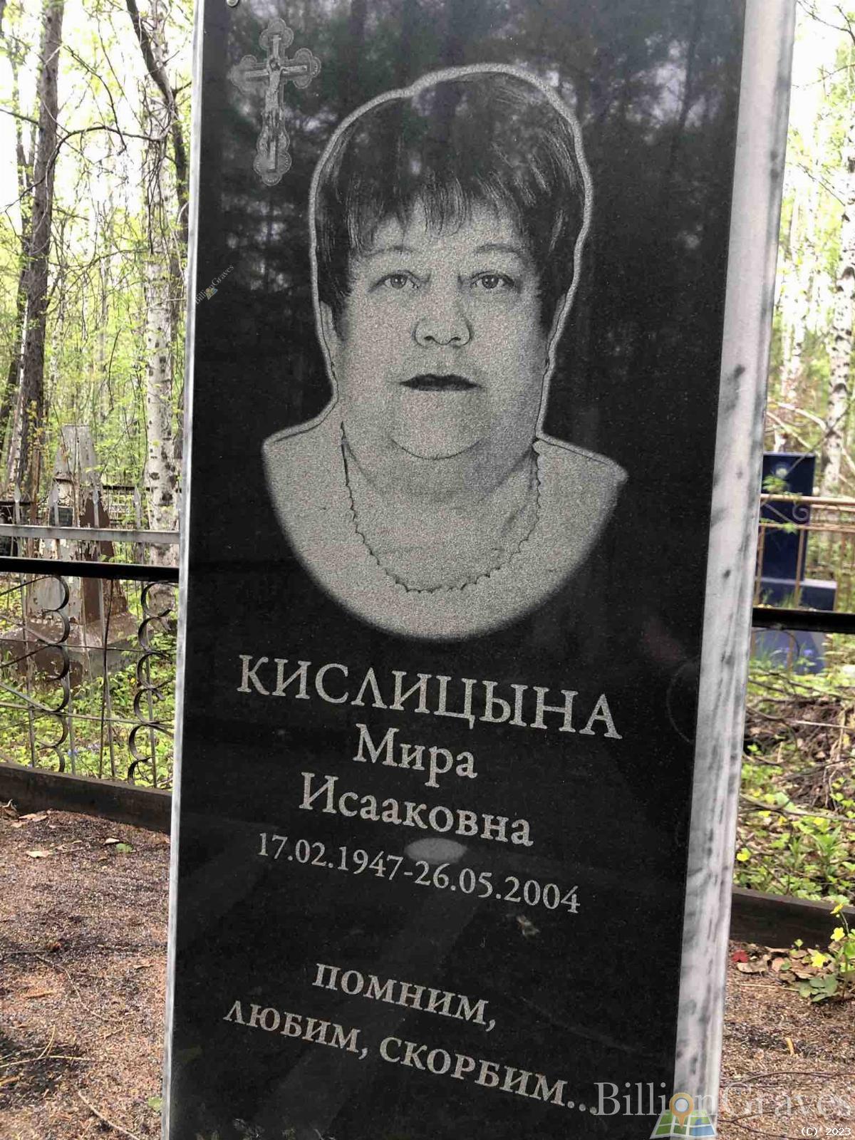 Кислицина Мира Исааковна