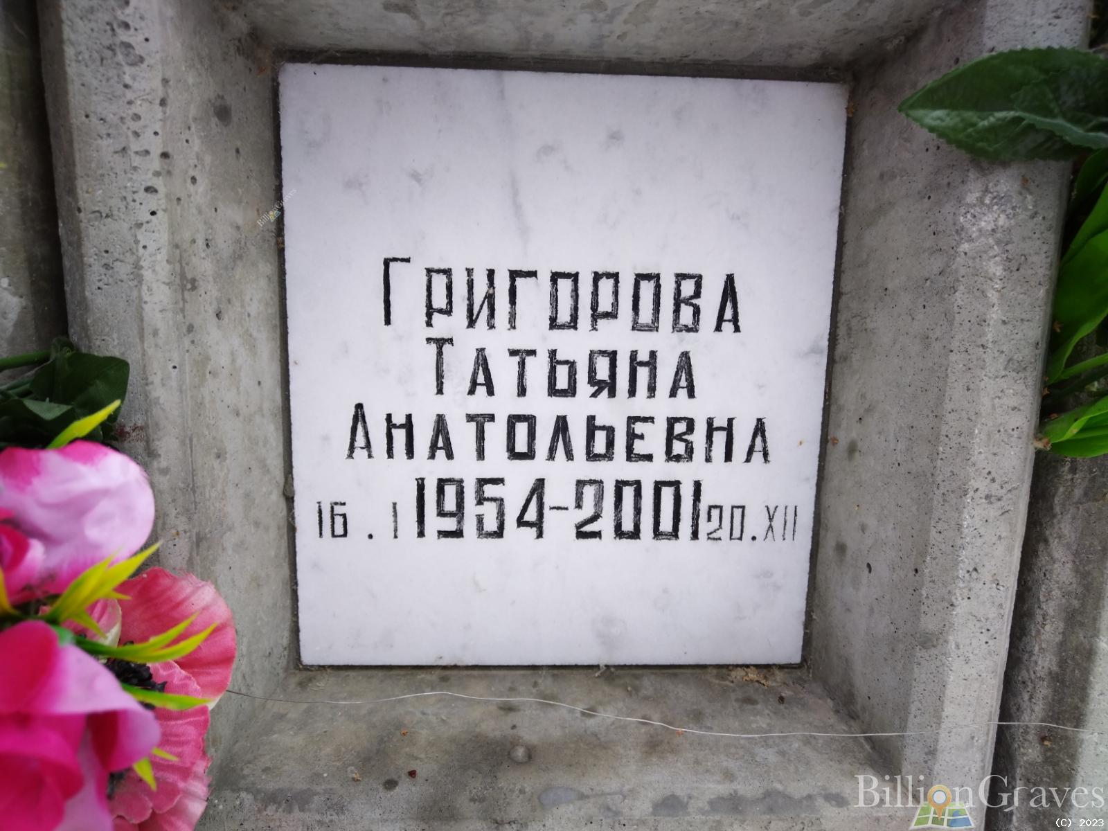Григорова Татьяна Анатольевна