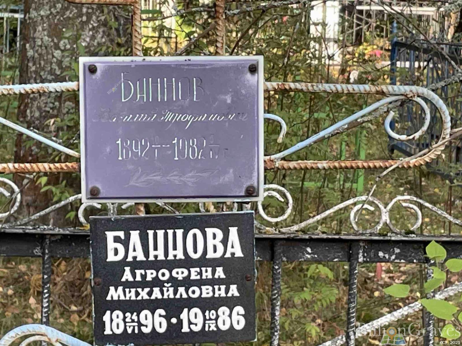 Баннова Агрофена Степановна