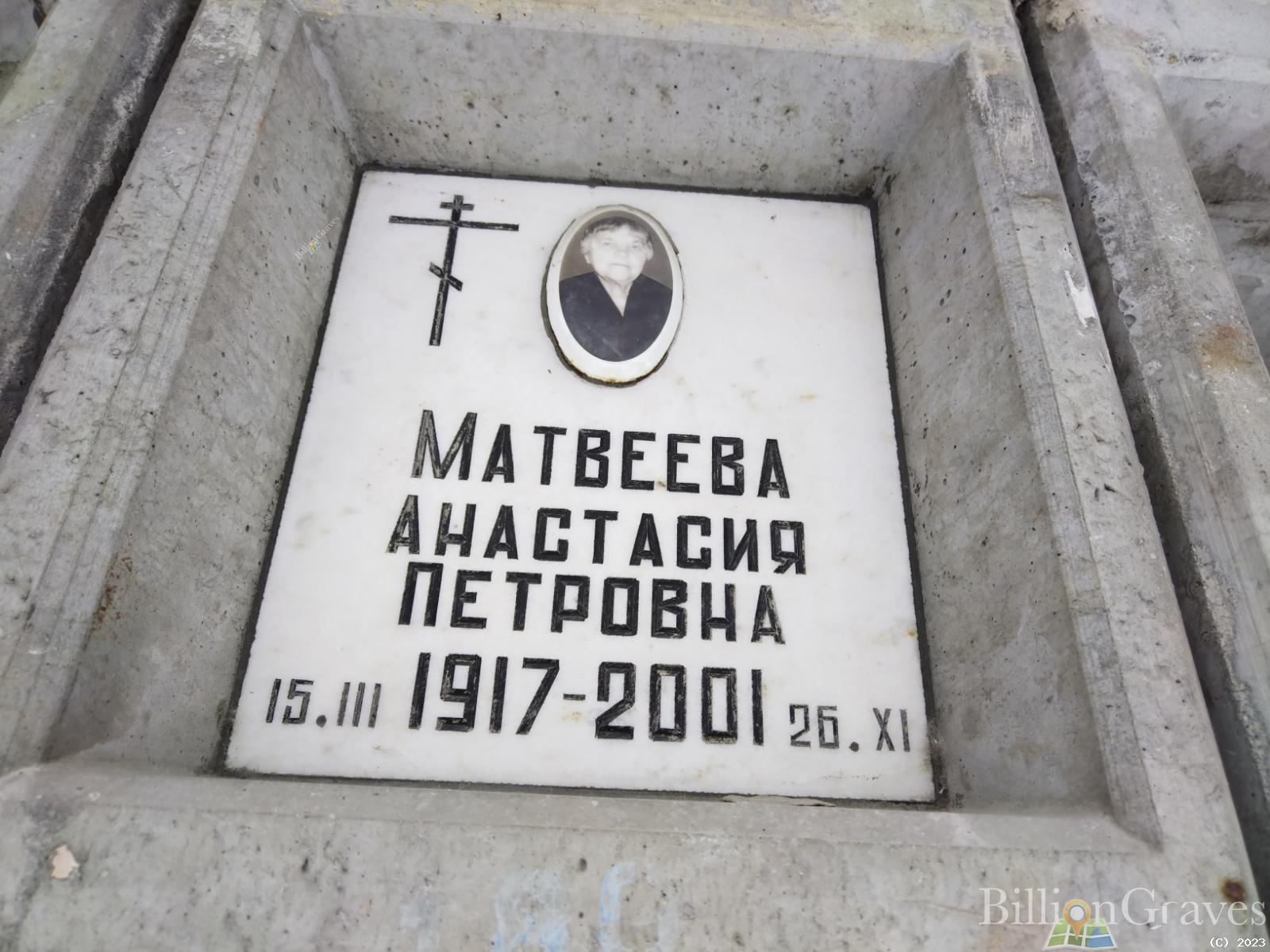 Матвеева Анастасия Петровна