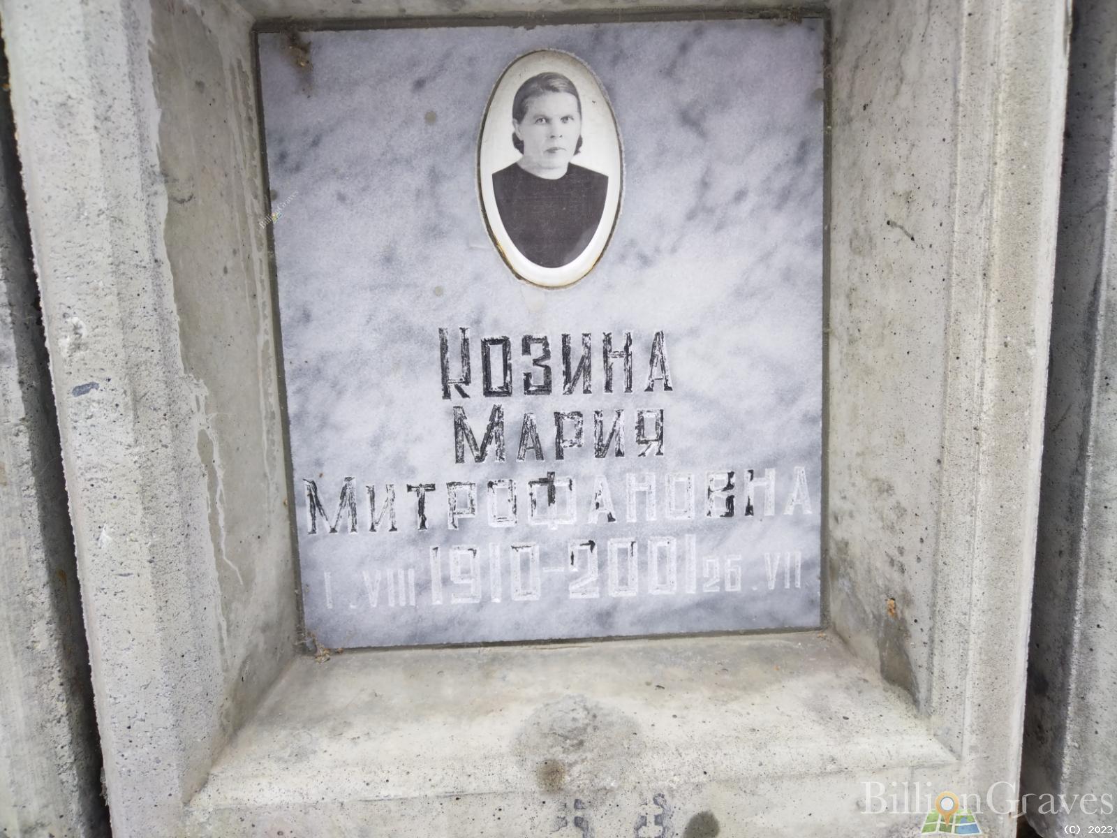 Козина Мария Митрофановна