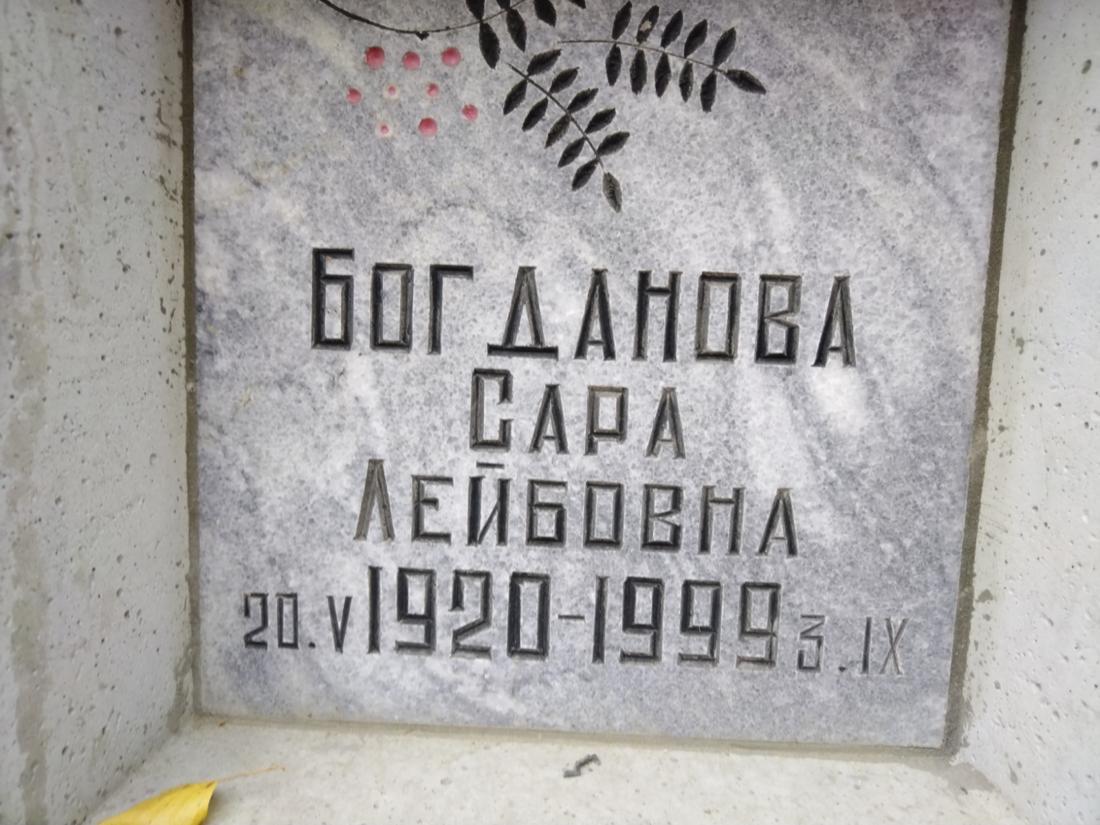 Богданова Сара Лейбовна