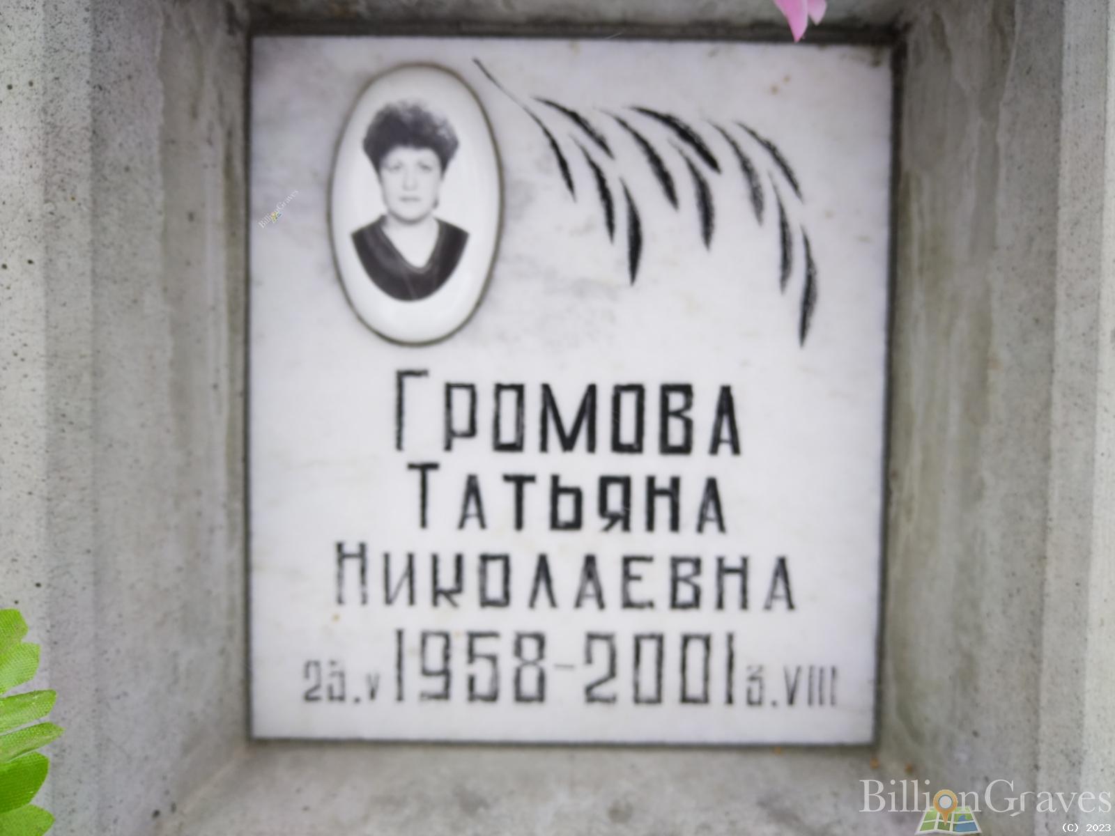 Громова Татьяна Николаевна