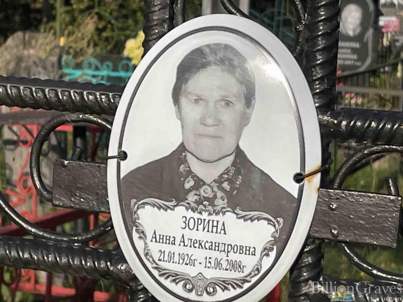 Зорина Анна Александровна