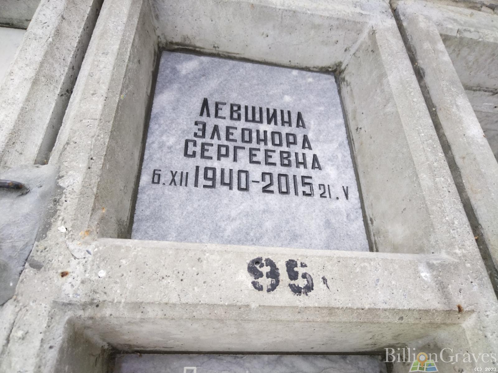 Левшина Элеонора Сергеевна