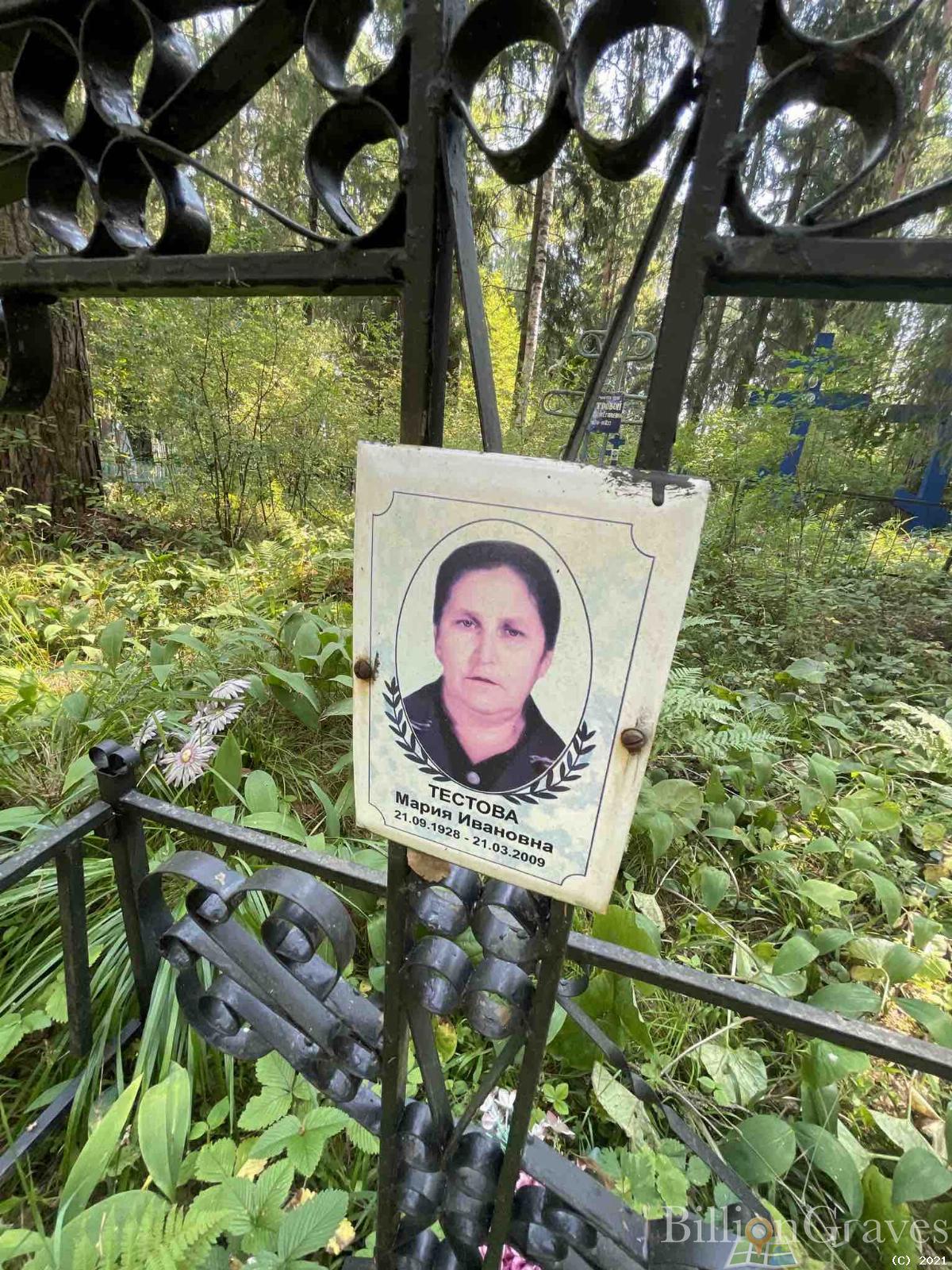 Тестова Мария Ивановна