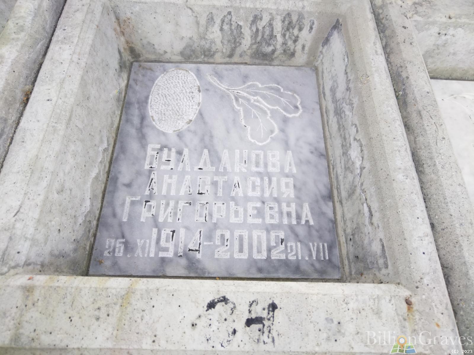 Булдакова Анастасия Григорьевна