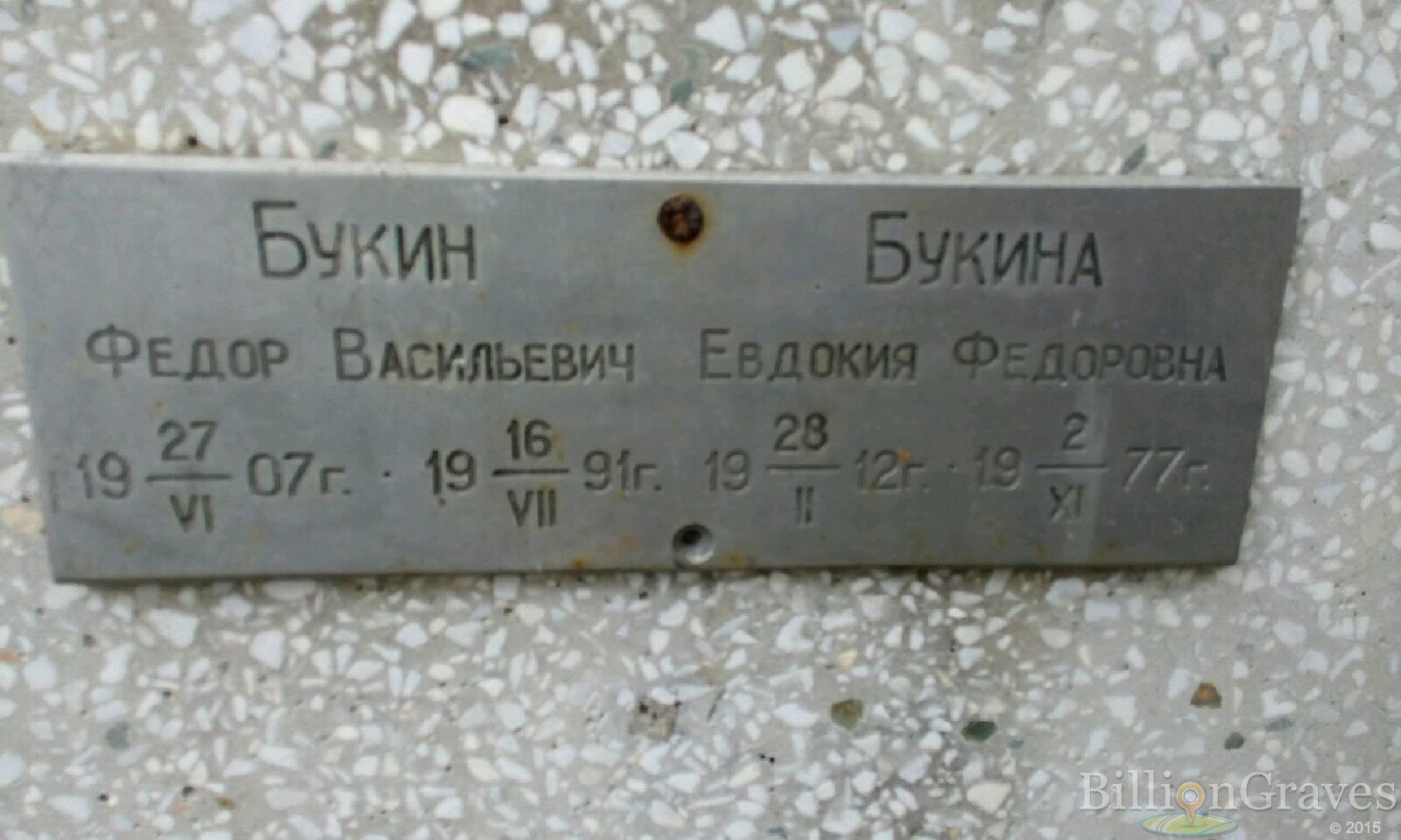Букина Евдокия Федоровна