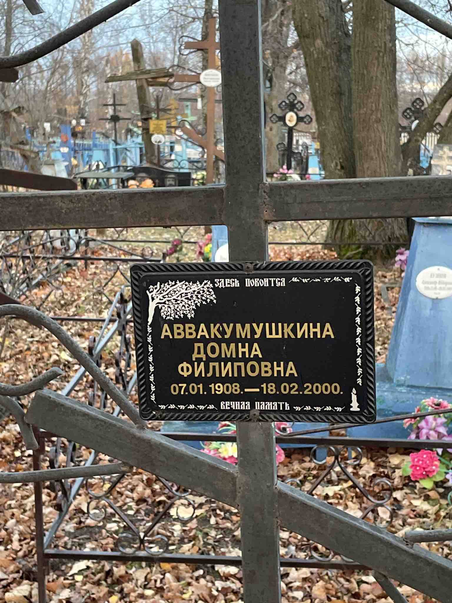 Аввакумушкина Домна Филиповна