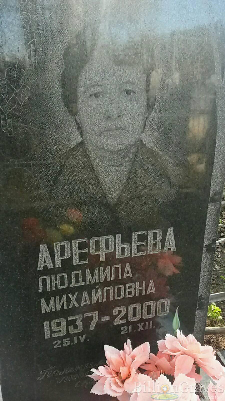 Арефьева Людмила михайловна