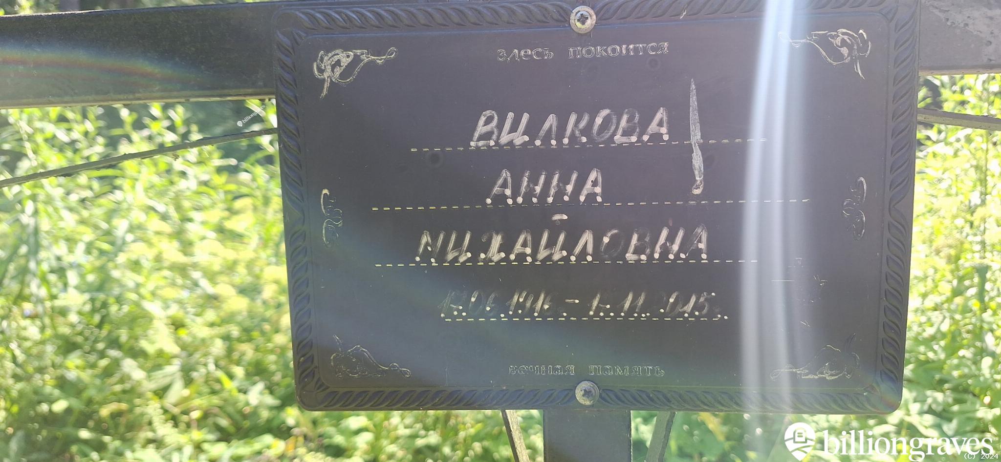 Вилкова Анна Михайловна
