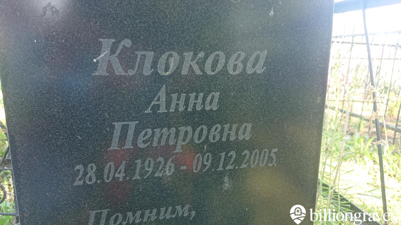 Клокова Анна Петровна