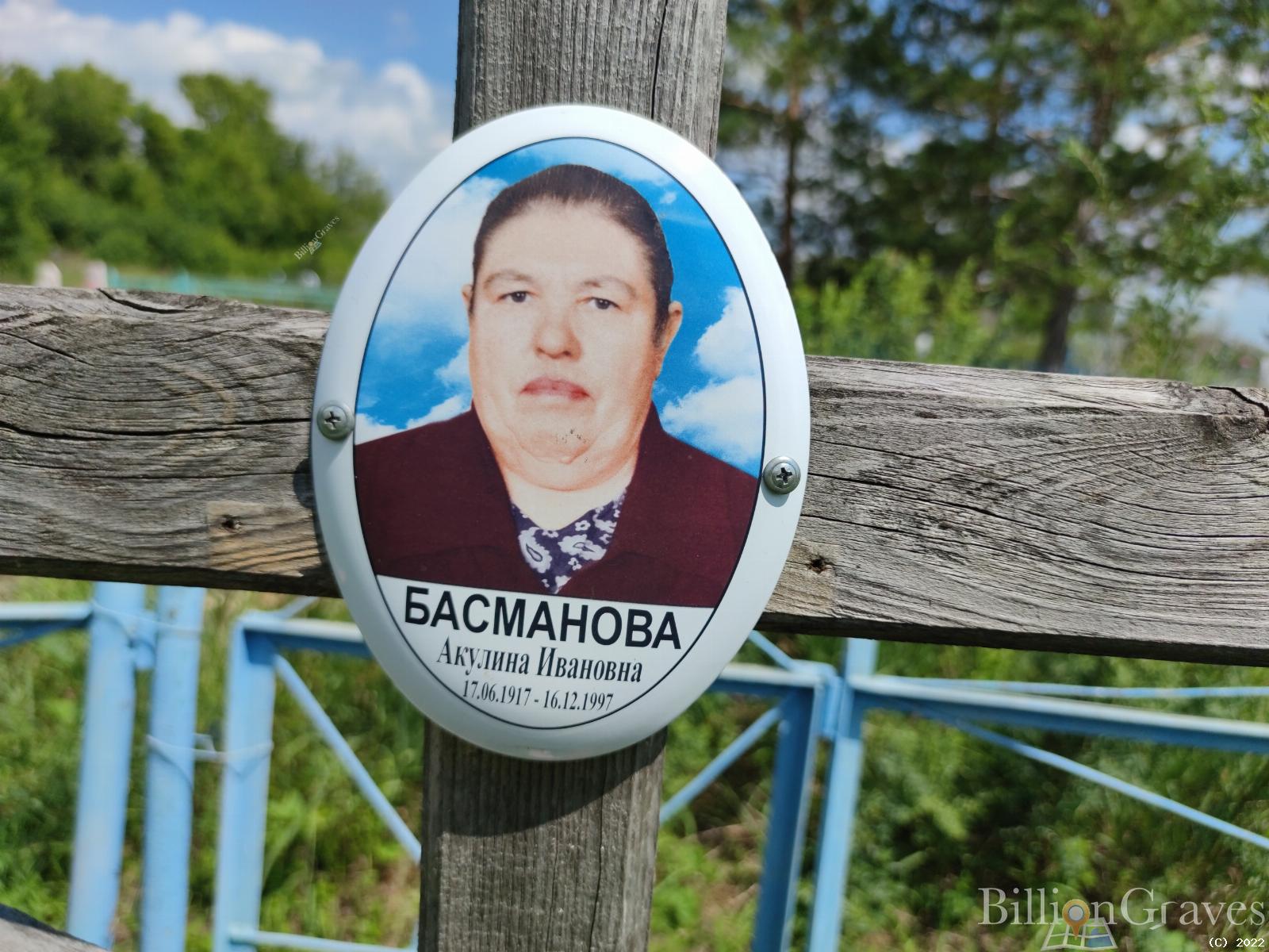 Басманова Акулина Ивановна