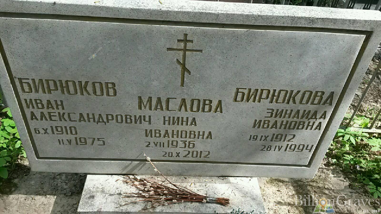 Бирюкова Зинаида Ивановна