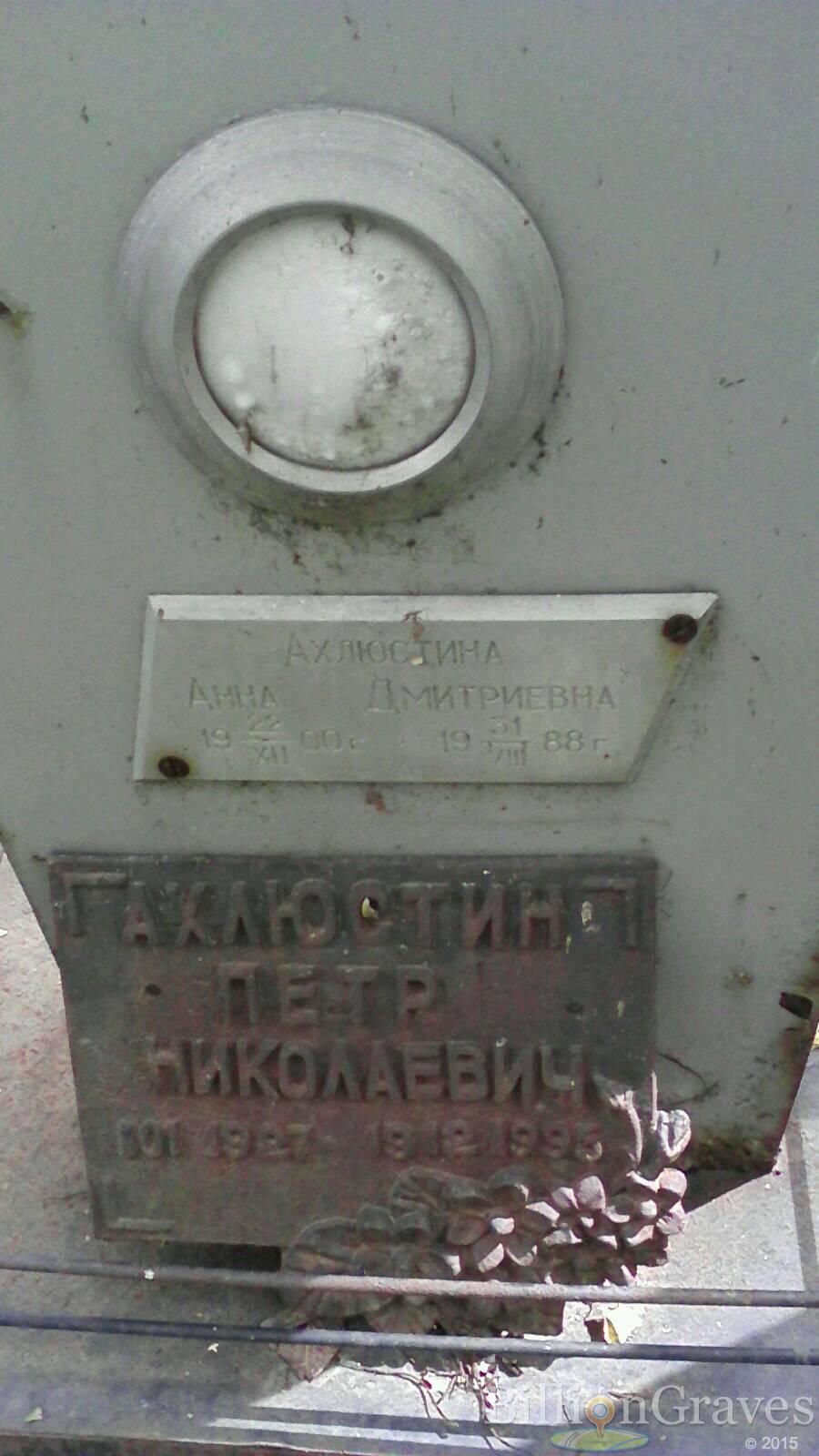 Ахлюстина Анна Дмитриевна