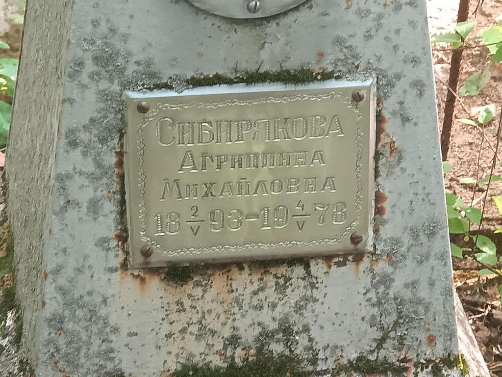 Сибирякова Агриппина Михайловна