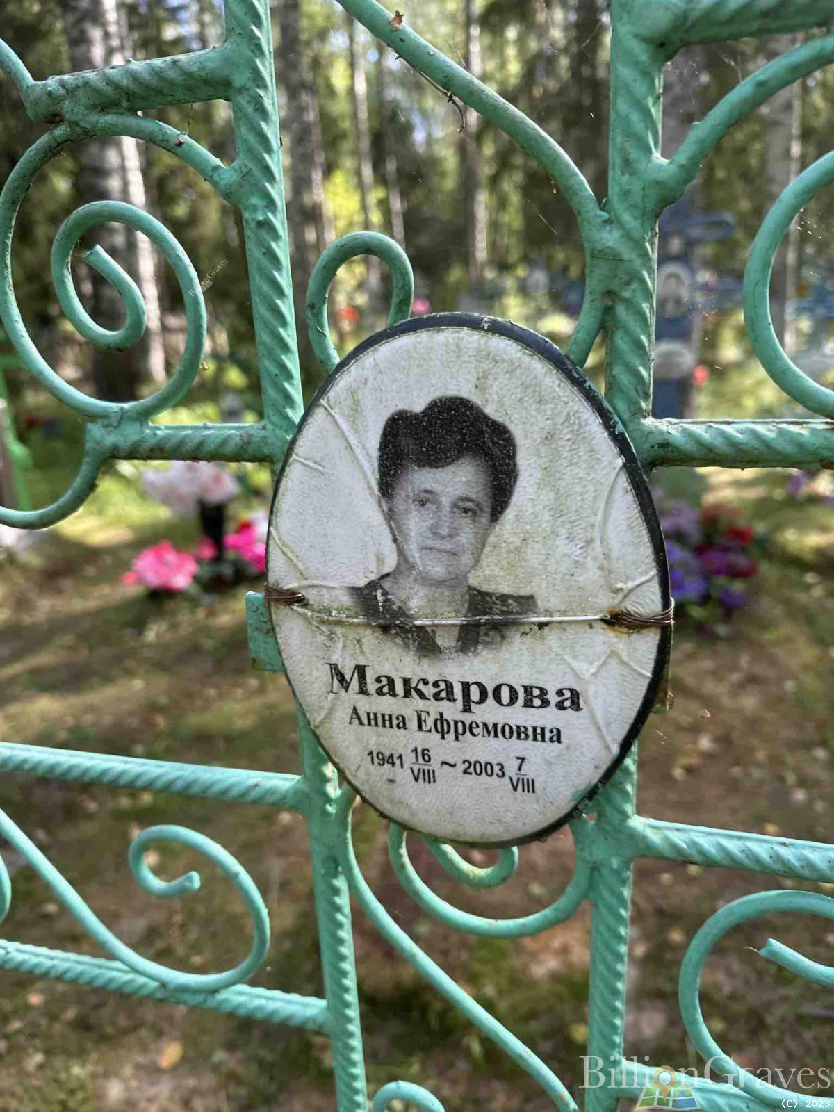 Макарова Анна Ефремовна