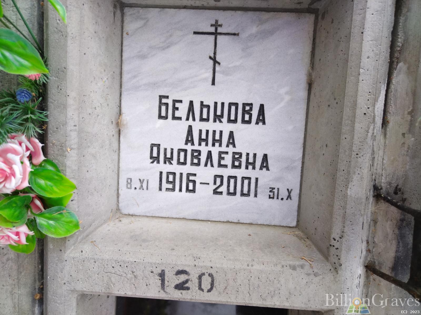 Белькова Анна Яковлевна