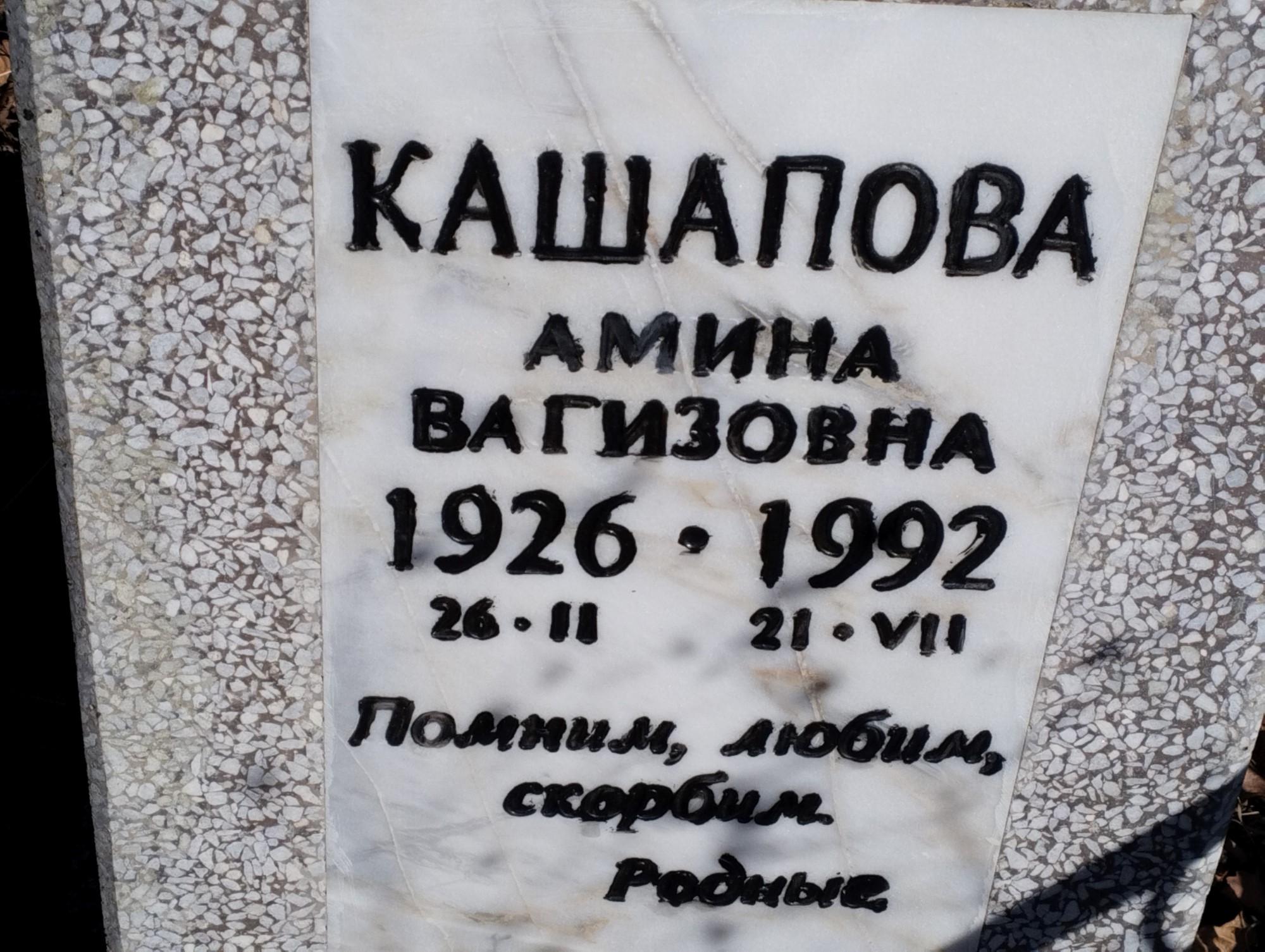 Кашапова Амина Вагизовна