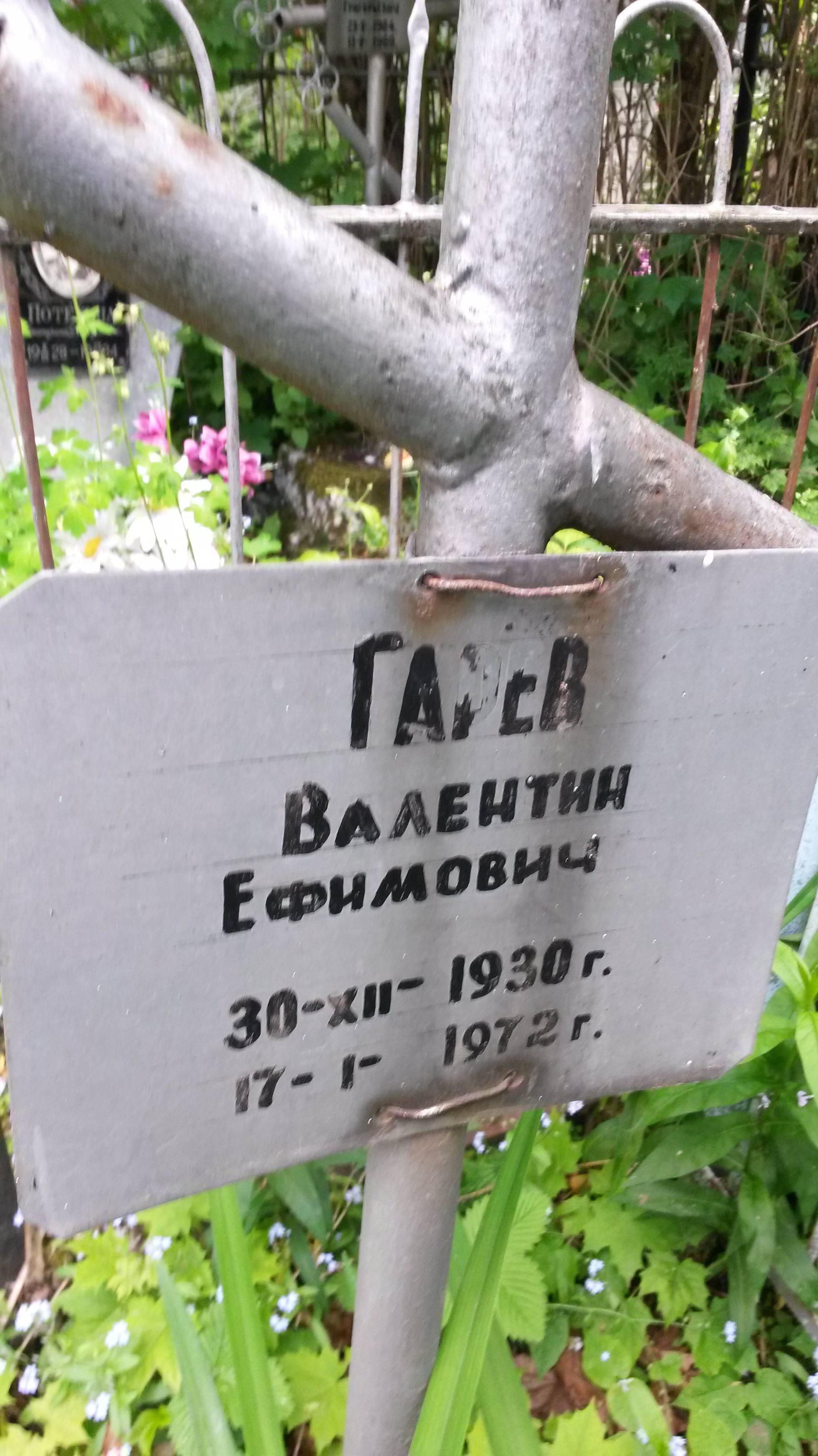 Гарев Валентин Ефимович