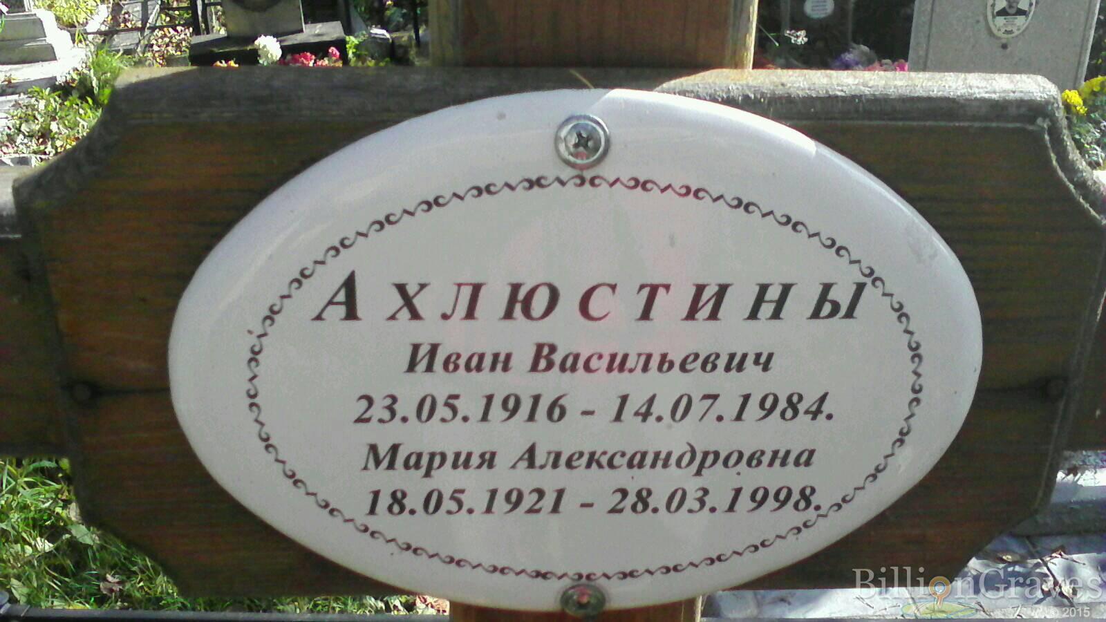 Ахлюстин Иван Васильевич