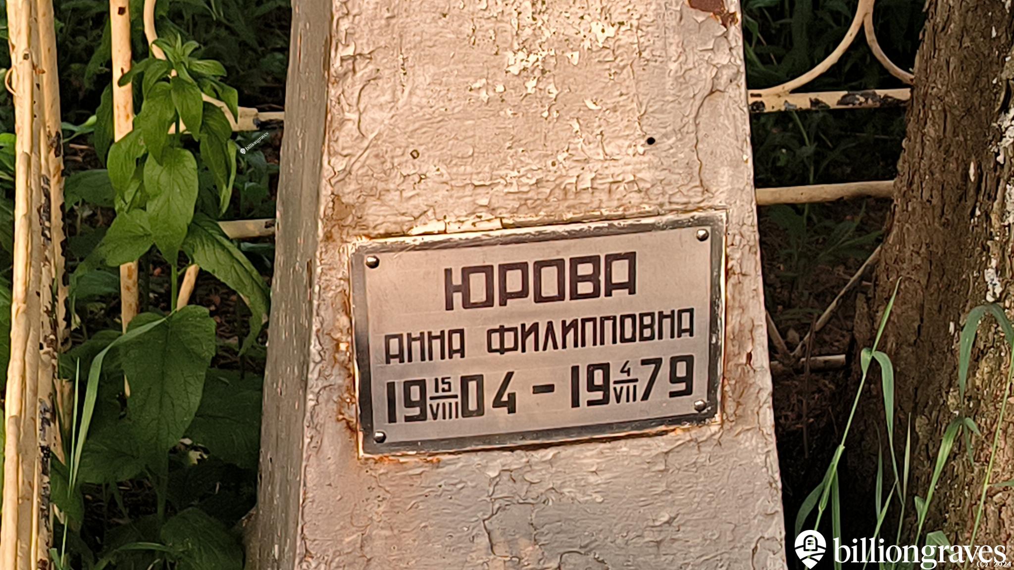 Юрова Анна Филипповна