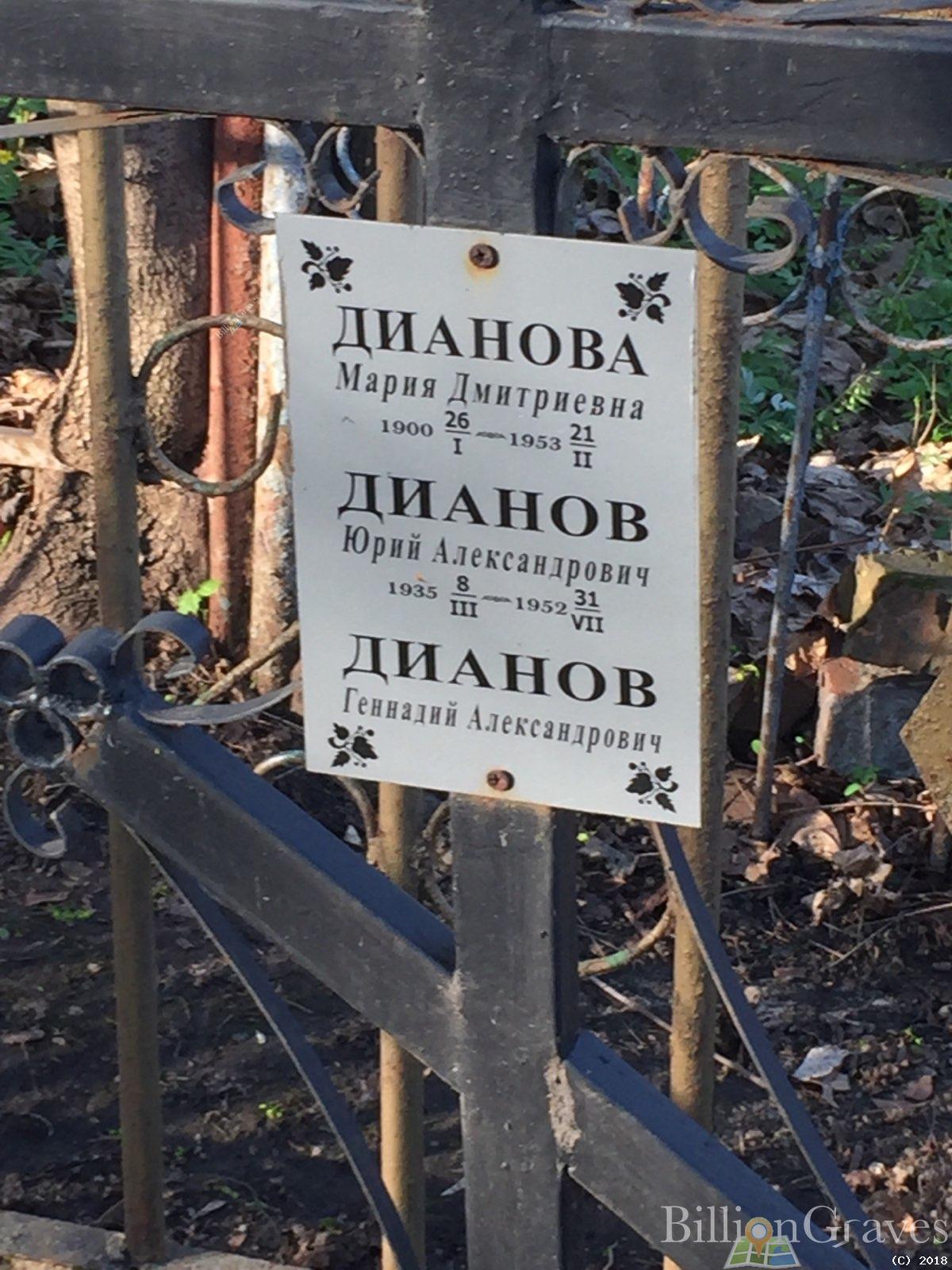 Дианов Юрий Александрович