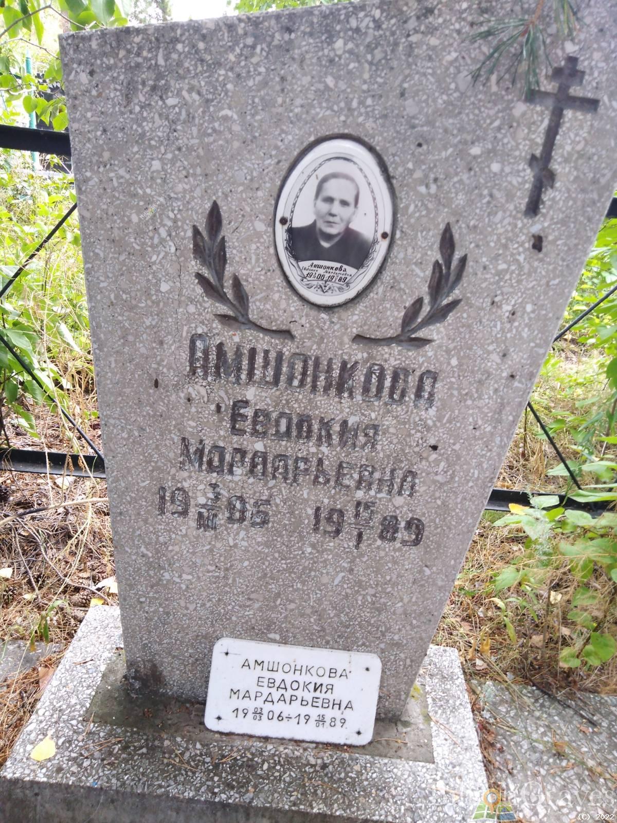 Амшонкова Евдокия Мардарьевна