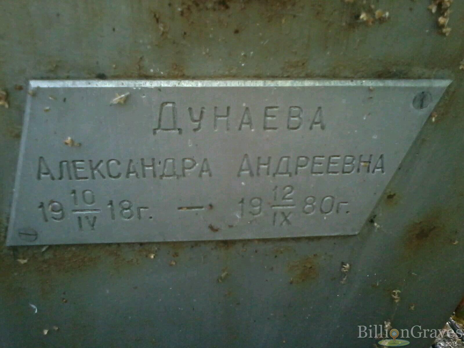 Дунаева Александра Андреевна