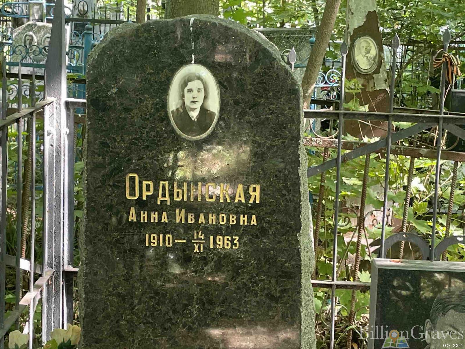Ордынская Анна Ивановна