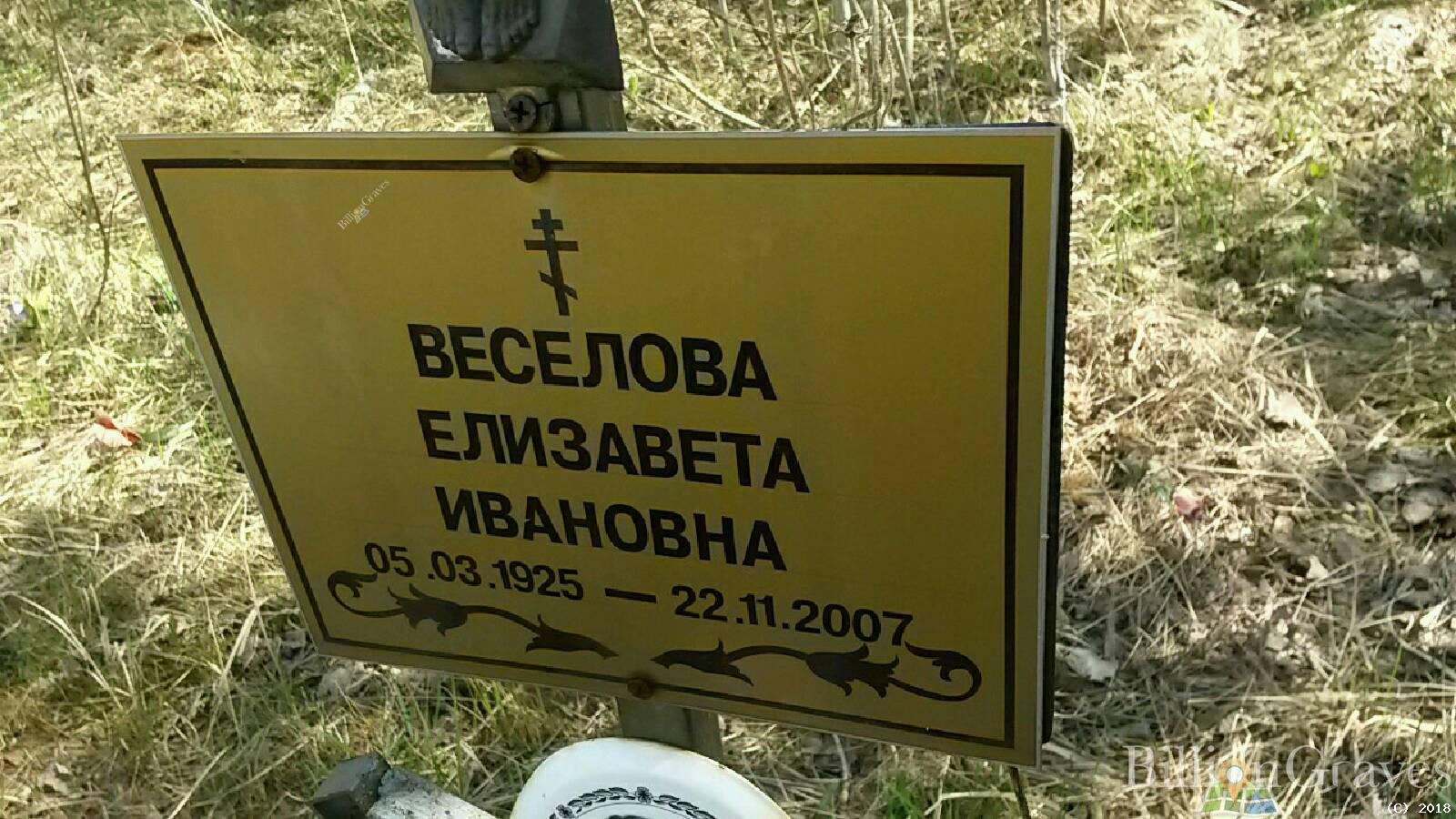 Веселова Елизавета Ивановна