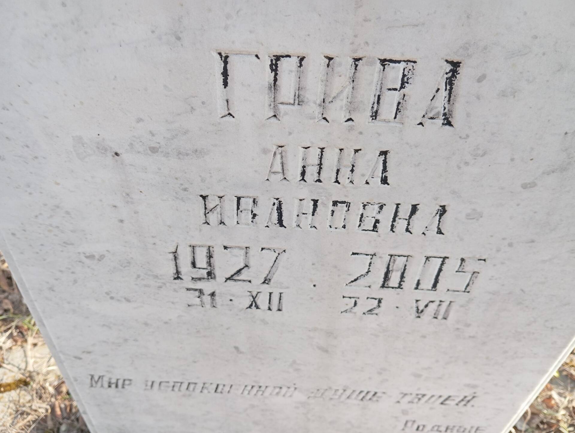 Грива Анна Ивановна