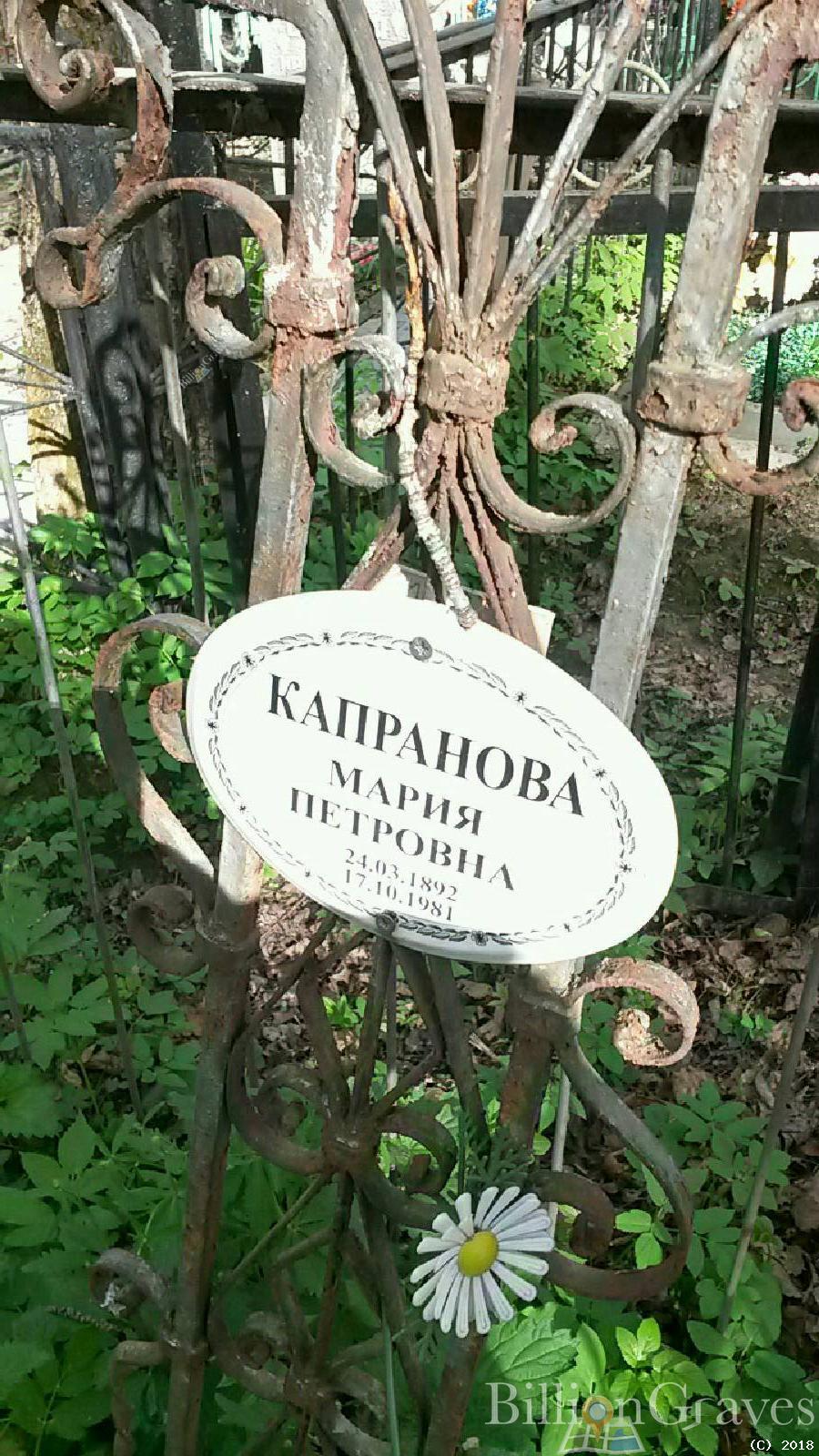 Капранова Мария Петровна