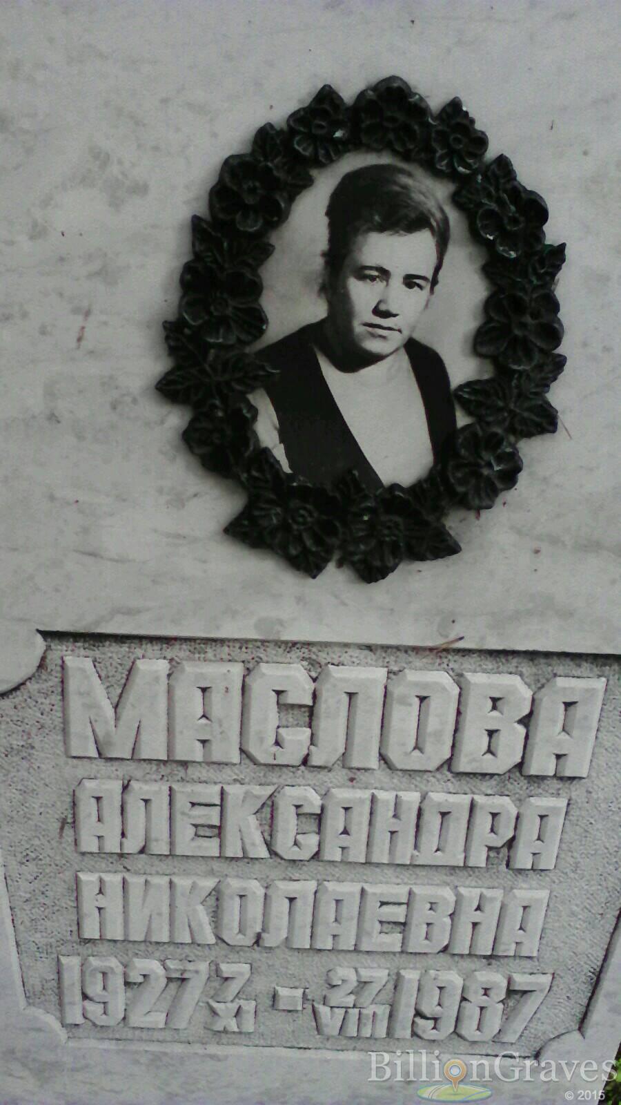 Маслова Александра Николаевна