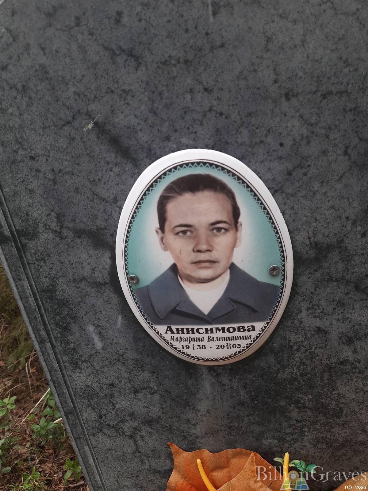 Анисимова Маргарита Валентиновна