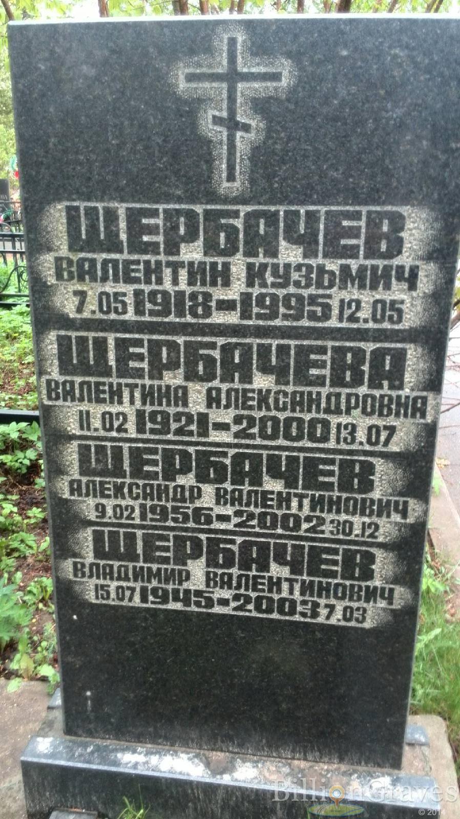 Щербачева Валентина Александровна