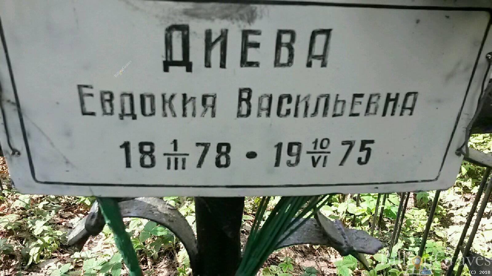 диева евдокия васильевна