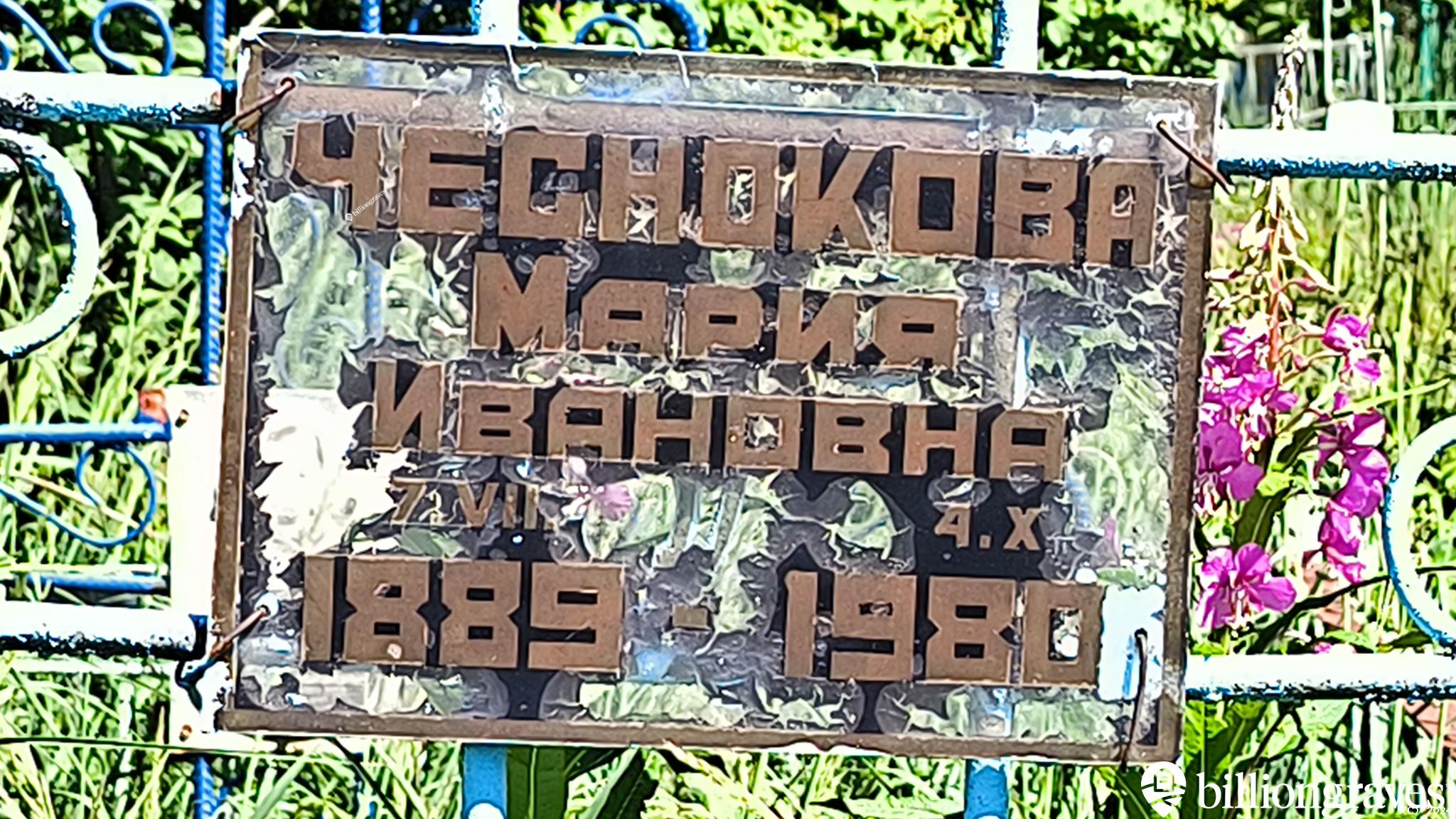 Чеснокова Мария Ивановна