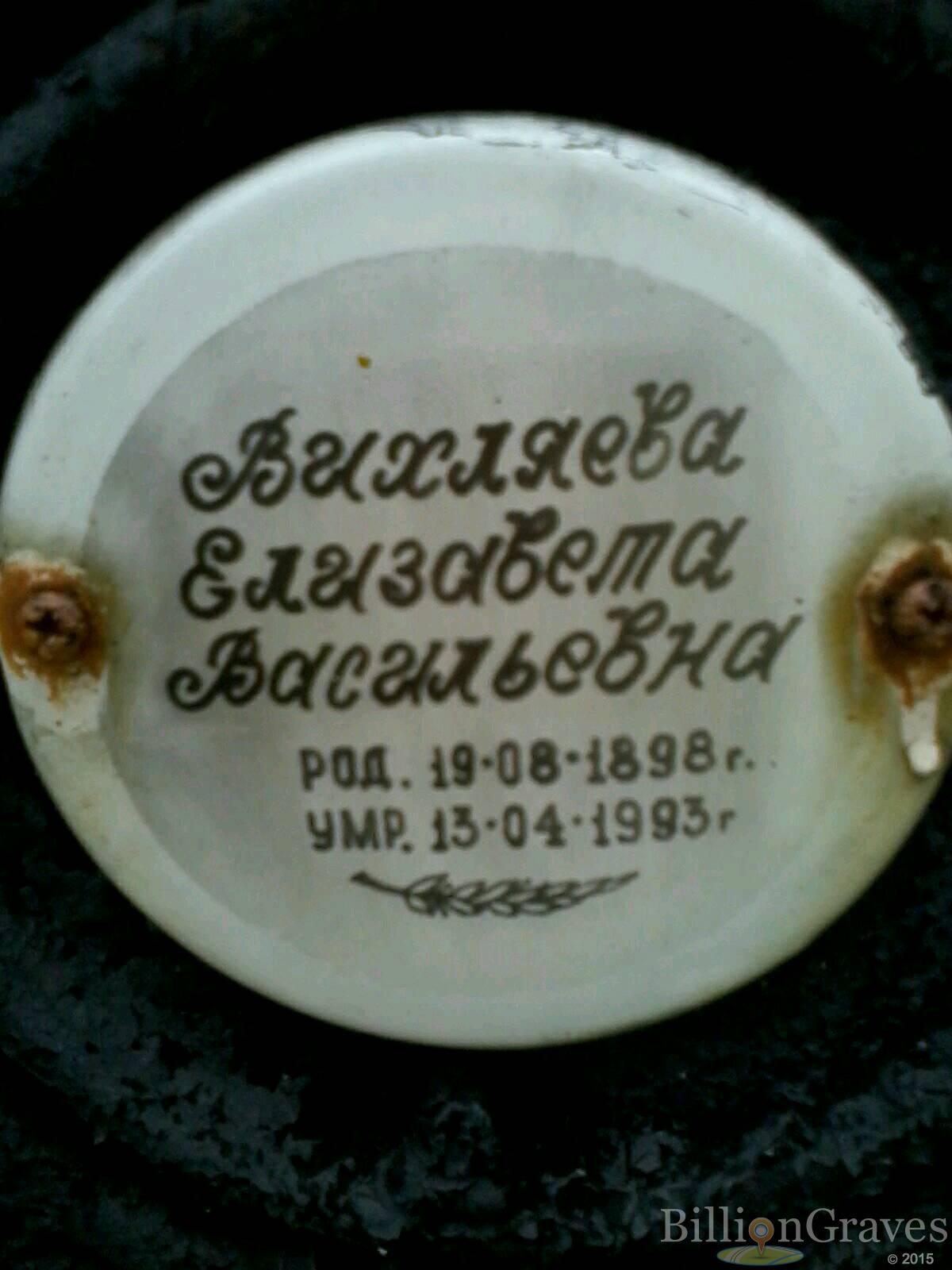 Вихляева Елизавета Васильевна