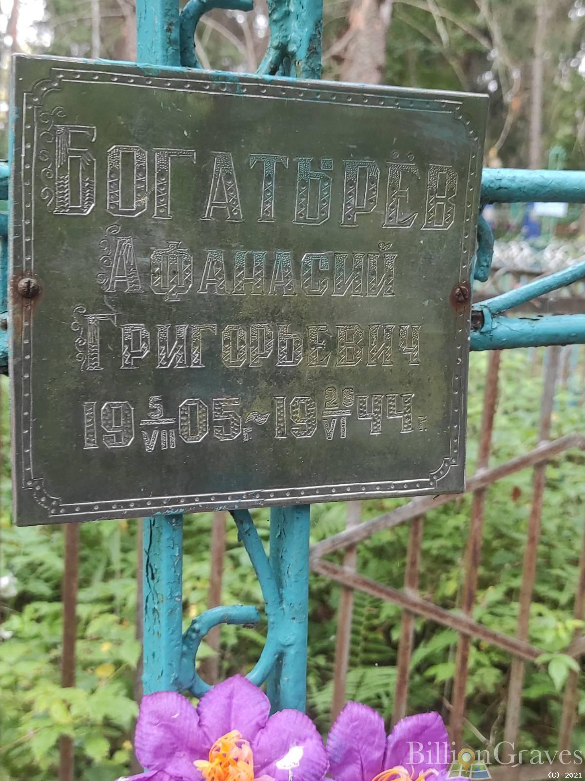 Богатырёв Афанасий Григорьевич
