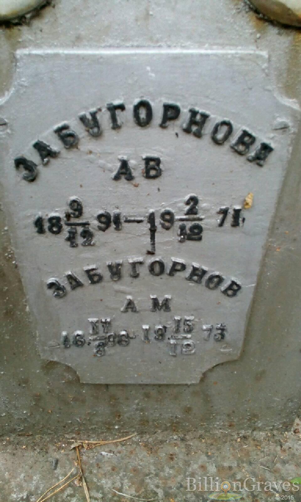 Забугорнова А. В.