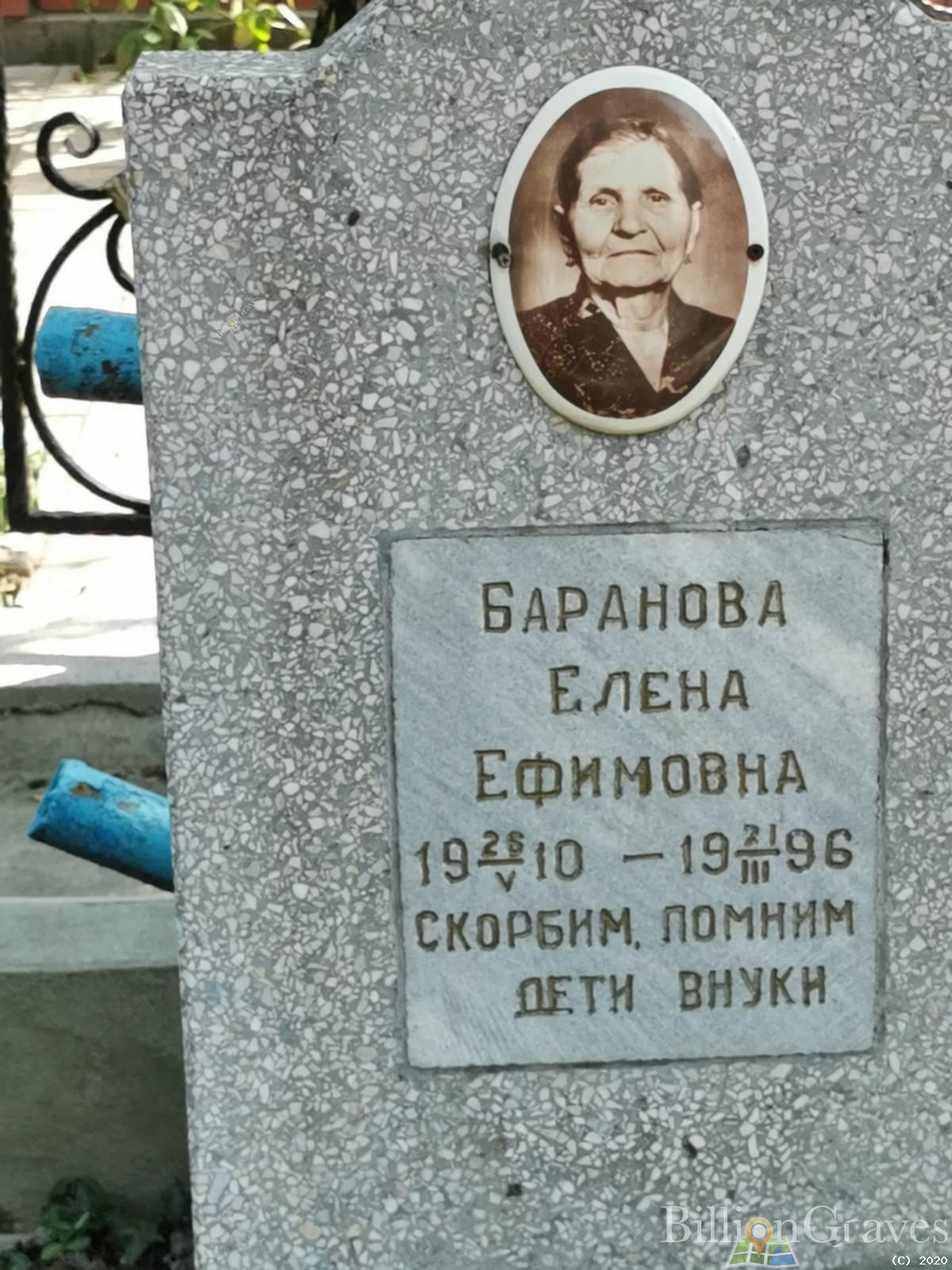 Баранова Елена Ефимовна