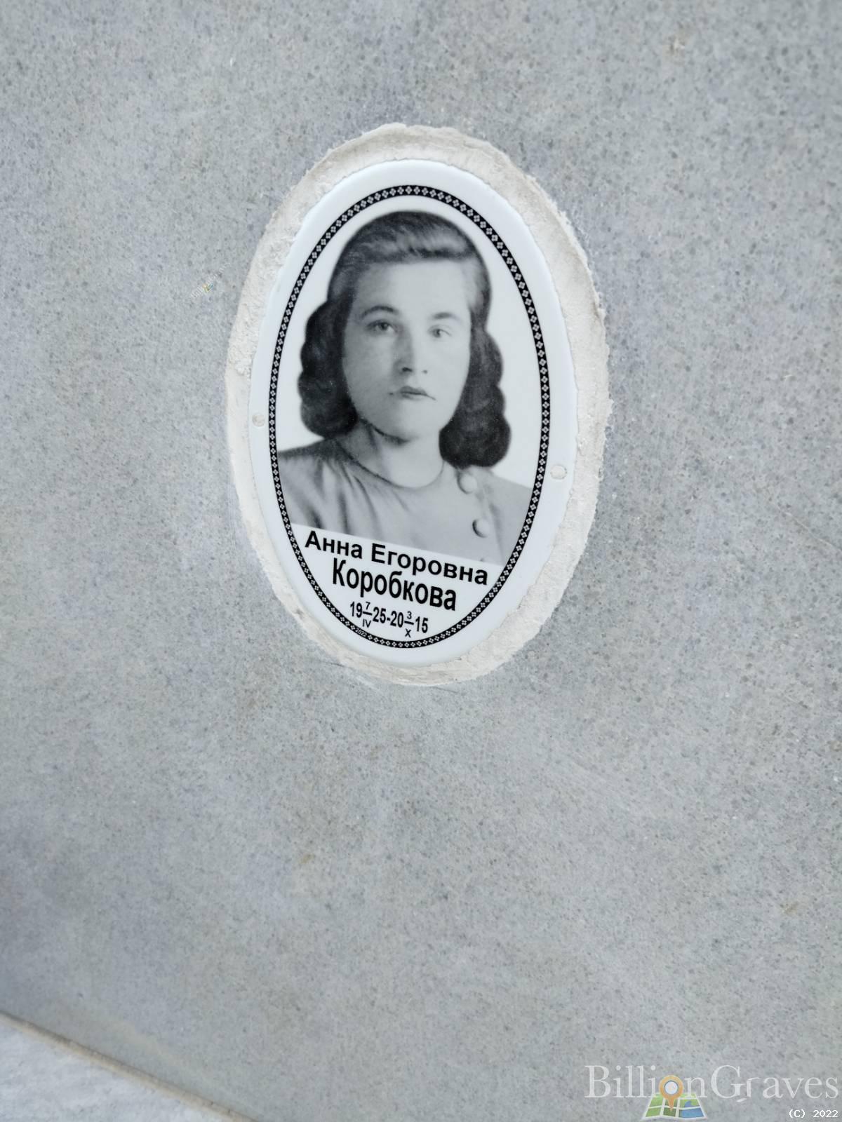 Коробкова Анна Егоровна