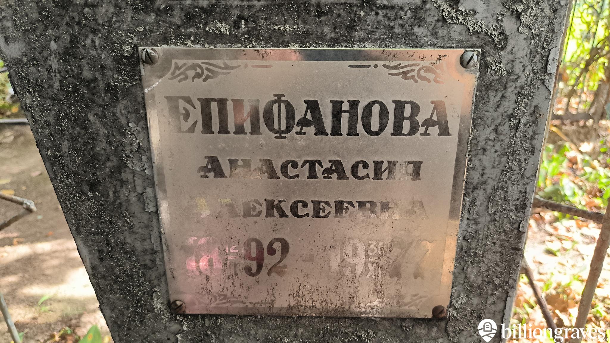 Епифанова Анастасия Алексеевна