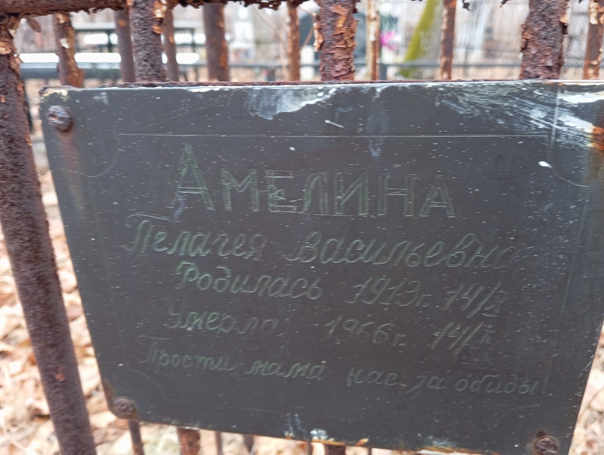 Амелина Пелагея Васильевна