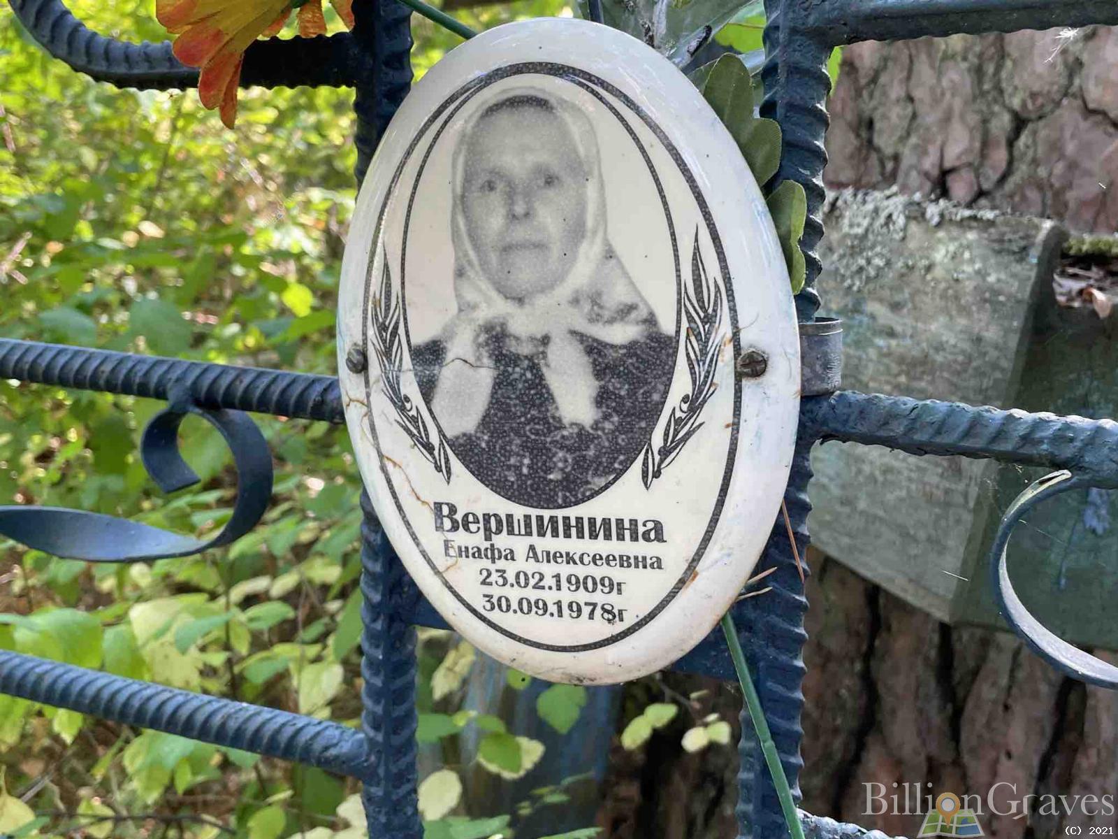 Вершинина Енафа Алексеевна