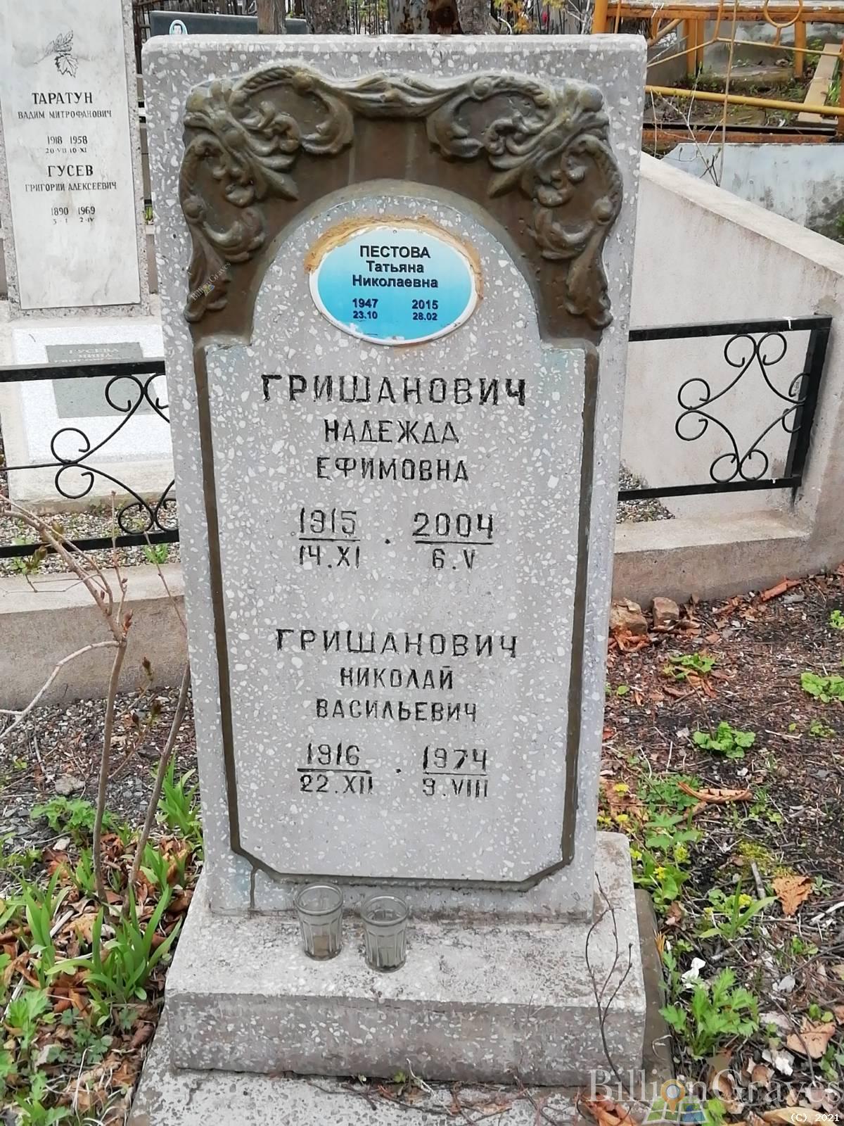 Гришанович Надежда Ефимовна