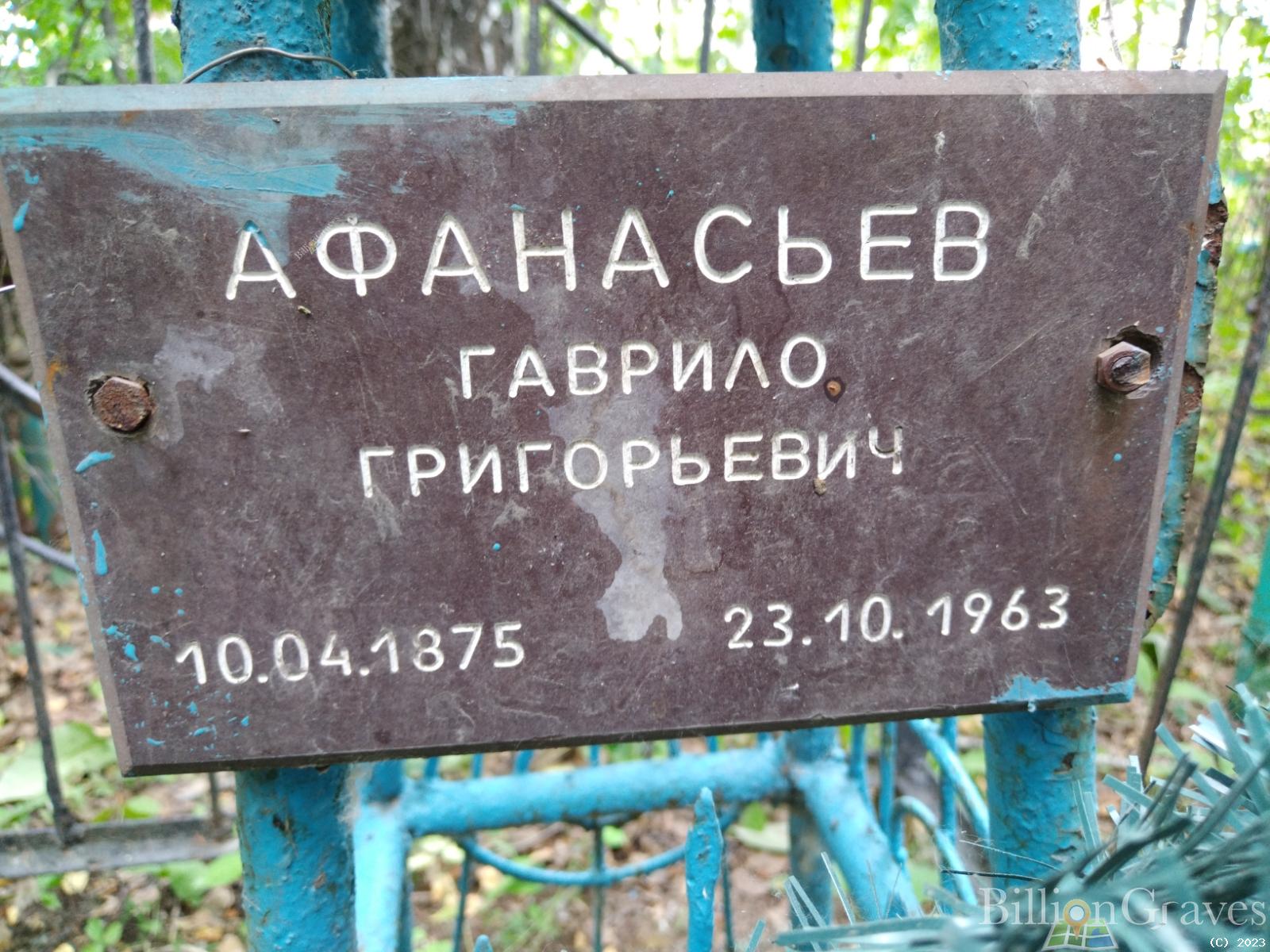 Афанасьев Гаврило Григорьевич